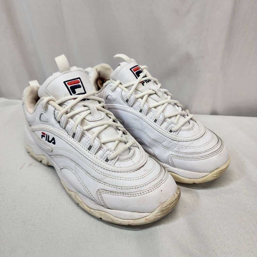 Fila Womens Disarray White Casual Shoes Sneakers Size 8.5